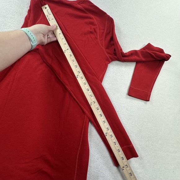 Smartwool Base Layer Shirt Mens Medium Red Merino Wool Long Sleeve Outdoors - Picture 12 of 13